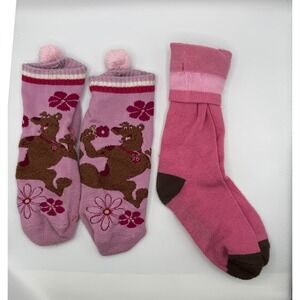 Bundle Kid Girls Pink Socks Set 2 Pair Scooby-Doo Barbiecore Girlhoodcore Casual